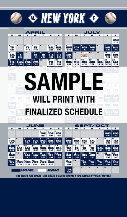 Real Estate Baseball Schedules